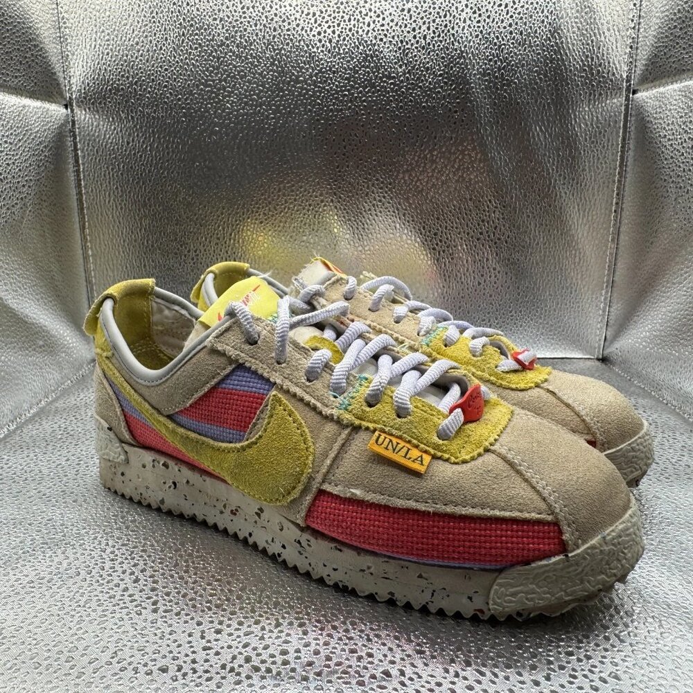 Size 3.5 Nike Union Cortez Lemon Frost Multicolor Mens Low‎ Top Shoes DR1413-100